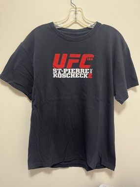 UFC Black T-Shirt with Red and White Logo